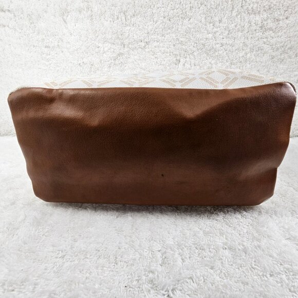 LIZ AND CO Signature Logo Faux Leather Top Snap Tote Shoulder Shopper Bag - Picture 8 of 13